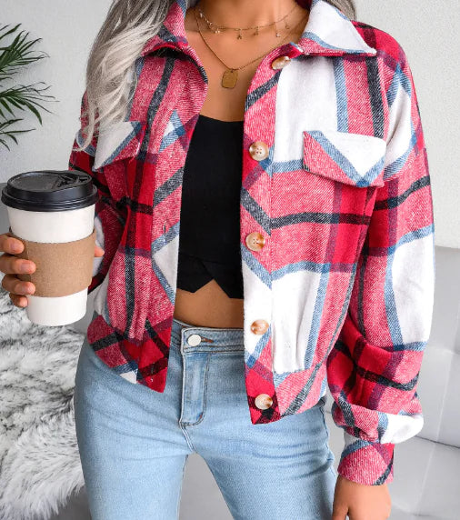 WOLFF Checkered Cardigan Wool Blend (One Piece)
