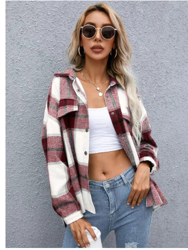 WOLFF Checkered Cardigan Wool Blend (One Piece)